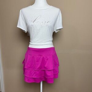 Athleta Layered Pink Skort- Large